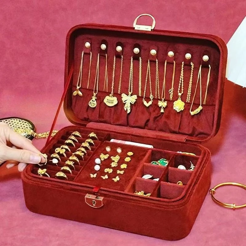 Luxury Jewelry Box Velvet Makeup Jewellery Organizers Boxes Ring Earring Storage Case Bracelet Wedding Travel Gift Packaging Box
Luxury Jewelry Box Velvet Makeup Jewellery Organizers Boxes Ring Earring Storage Case Bracelet Wedding Travel Gift Packaging Box