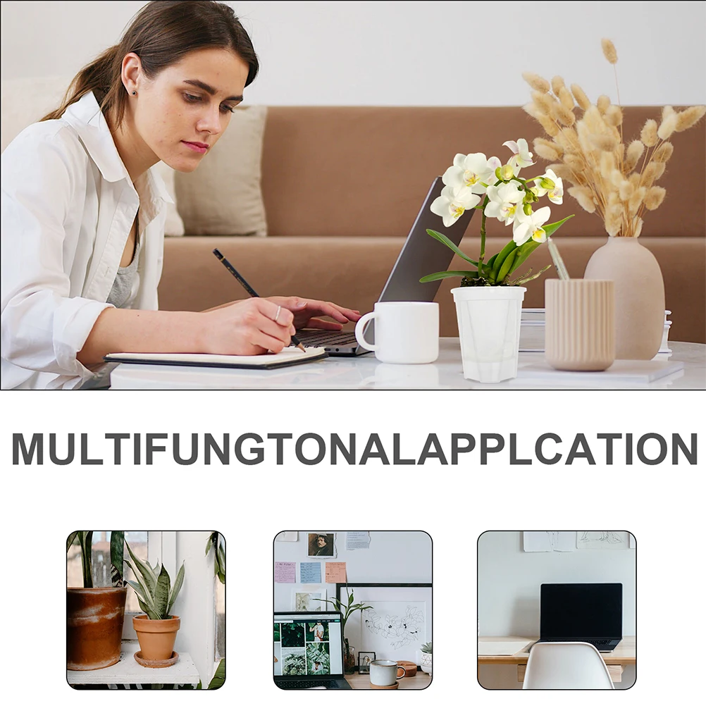 5pcs Self Watering Flowerpot Automatic Water-Absorbing Orchid Pot Plastic Planters For Indoor Succulents Space-Saving Moist Soil 
5pcs Self Watering Flowerpot Automatic Water-Absorbing Orchid Pot Plastic Planters For Indoor Succulents Space-Saving Moist Soil