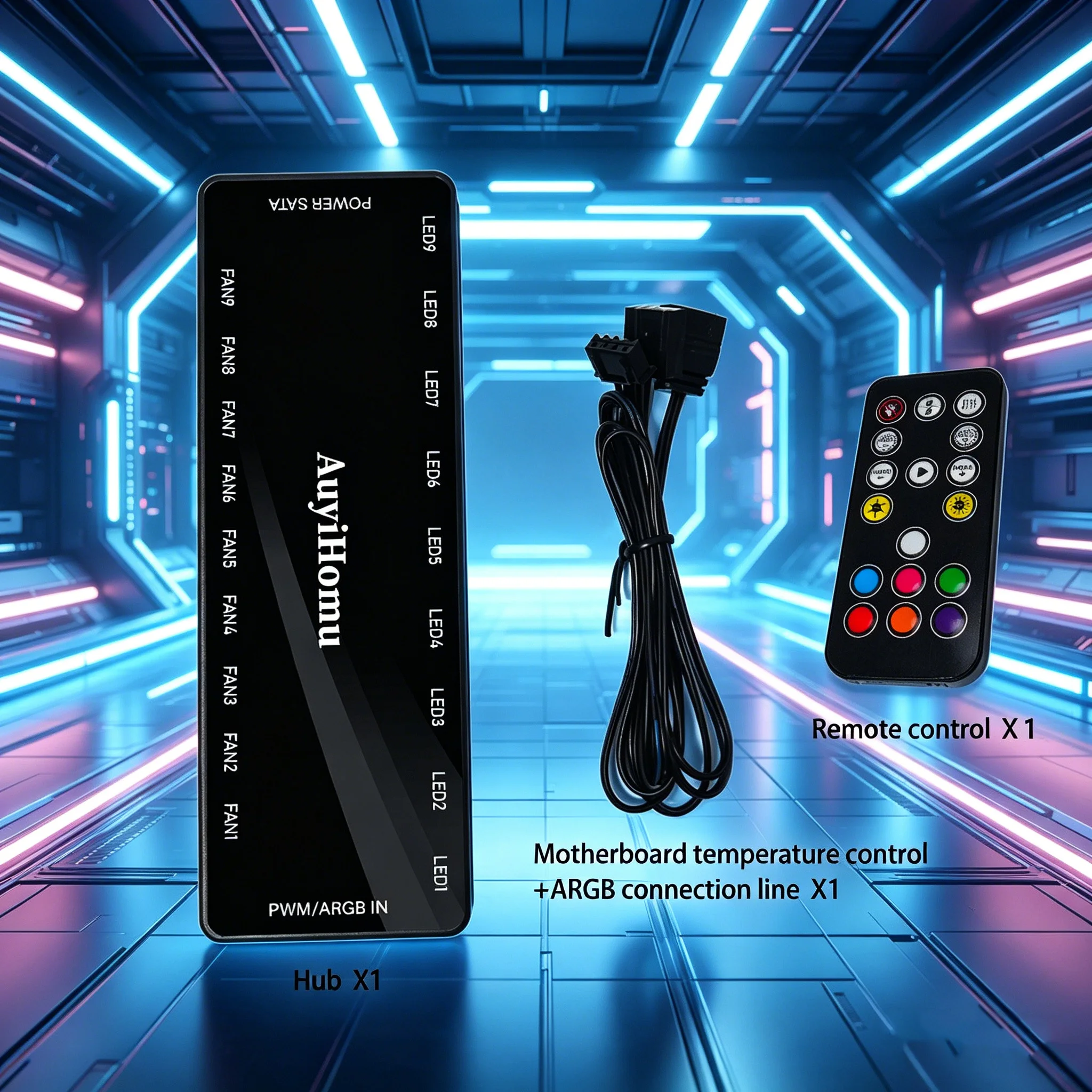 Auyihomu ARGB Controller 1 To 9 4pin PWM Cooling Fan Hub Sata Powered Magnetic Suction Hub Addressable RGB Splitter for PC Case
Auyihomu ARGB Controller 1 To 9 4pin PWM Cooling Fan Hub Sata Powered Magnetic Suction Hub Addressable RGB Splitter for PC Case