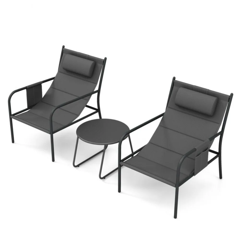 3PCS Patio Outdoor Furniture Bistro Set Metal Chair Padded Seat w/Coffee Table
3PCS Patio Outdoor Furniture Bistro Set Metal Chair Padded Seat w/Coffee Table