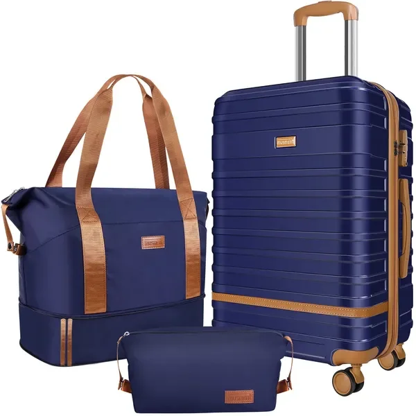 3 Piece Deep Blue Expandable Carry-On Luggage Set with TSA Lock & Double Spinner Wheels Lightweight Travel Suitcase
3 Piece Deep Blue Expandable Carry-On Luggage Set with TSA Lock & Double Spinner Wheels Lightweight Travel Suitcase
