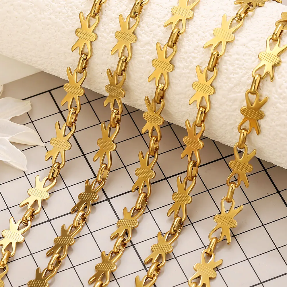 1 M Stainless Steel Gold Plated Chain Bow Design Link Chain for DIY Necklace Bracelet Jewelry Making Handmade Craft Wholesale
1 M Stainless Steel Gold Plated Chain Bow Design Link Chain for DIY Necklace Bracelet Jewelry Making Handmade Craft Wholesale