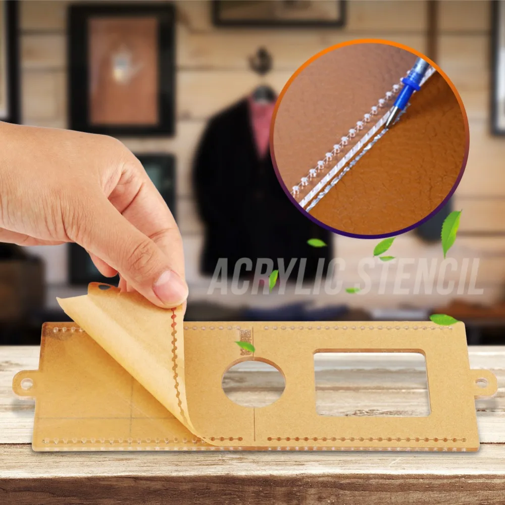 Transparent Acrylic Stencil Template Clear Durable Acrylic Leather Craft Template Pattern Guide Card Wallet Template
Transparent Acrylic Stencil Template Clear Durable Acrylic Leather Craft Template Pattern Guide Card Wallet Template