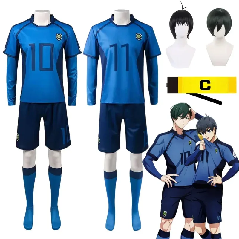 Anime Rin Cosplay Costumes Blue Lock U20 Match Football Jersey ISAGI Soccer Uniform Set Rin Itoshi Captain's Armband Wigs Gloves
Anime Rin Cosplay Costumes Blue Lock U20 Match Football Jersey ISAGI Soccer Uniform Set Rin Itoshi Captain's Armband Wigs Gloves