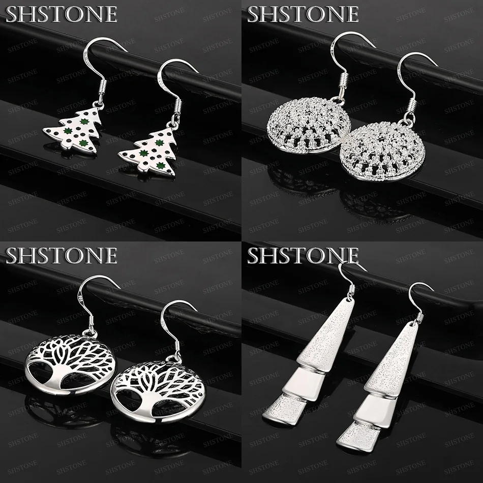 Lady 925 Sterling Silver Hollow Out Circular Fan-shape Tree Drop Earrings Trend Jewelry Wedding Birthday Party Gift Accessories
Lady 925 Sterling Silver Hollow Out Circular Fan-shape Tree Drop Earrings Trend Jewelry Wedding Birthday Party Gift Accessories
