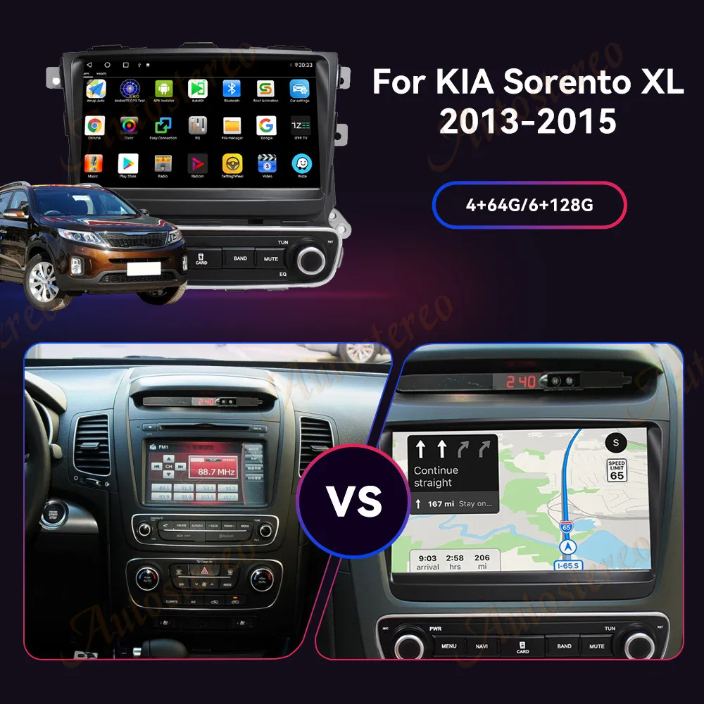 4G SIM Android 13 CarPlay For KIA Sorento 2013 2014 2015 Auto Stereo Radio Multimedia Player Car GPS Navigation Head Unit
4G SIM Android 13 CarPlay For KIA Sorento 2013 2014 2015 Auto Stereo Radio Multimedia Player Car GPS Navigation Head Unit