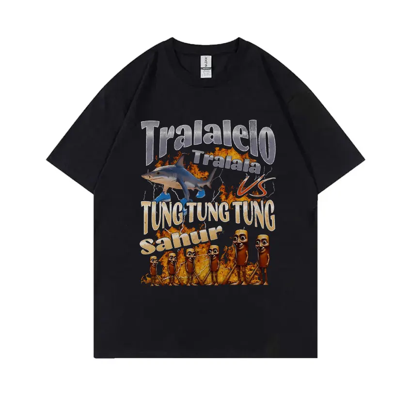 Summer Italian Brainrot Bombardiro Crocodilo VS Tung Tung Tung Sahur Funny Meme T-shirts Men Women Fashion Oversized Streetwear
Summer Italian Brainrot Bombardiro Crocodilo VS Tung Tung Tung Sahur Funny Meme T-shirts Men Women Fashion Oversized Streetwear