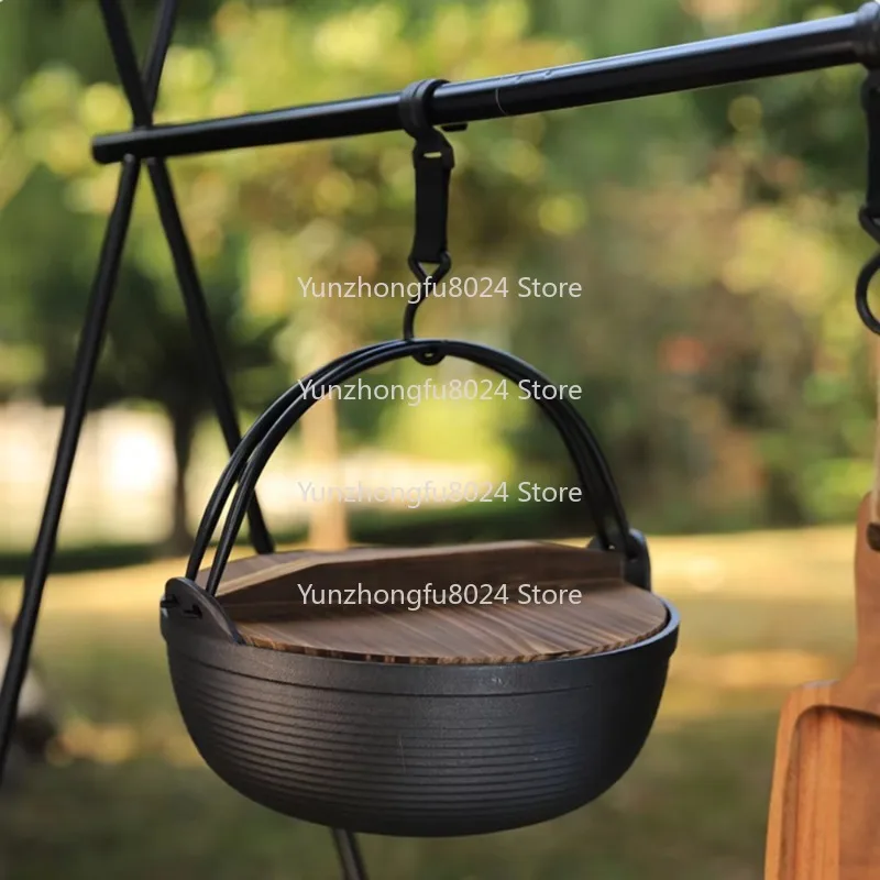 Outdoor Camping Pot Cast Iron Dutch Pot Picnic Pot Cooking
Outdoor Camping Pot Cast Iron Dutch Pot Picnic Pot Cooking