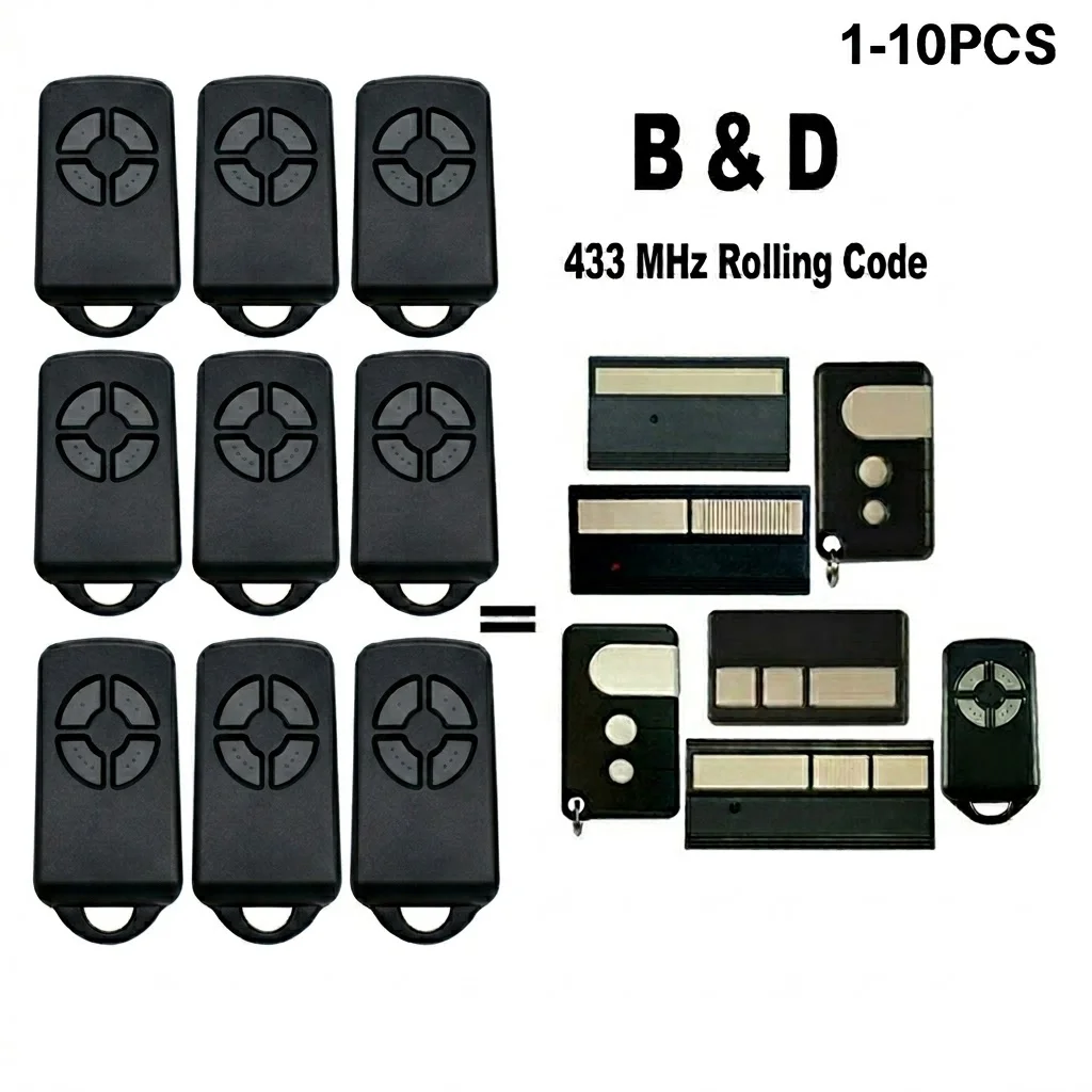 1-20pcs B&D BND 062162 059116 059120 062170 Cad4 Cad5 FAM4 FAM5 EL5 EL R 433.92MHz Garage Door Remote Control Gate Opener
1-20pcs B&D BND 062162 059116 059120 062170 Cad4 Cad5 FAM4 FAM5 EL5 EL R 433.92MHz Garage Door Remote Control Gate Opener