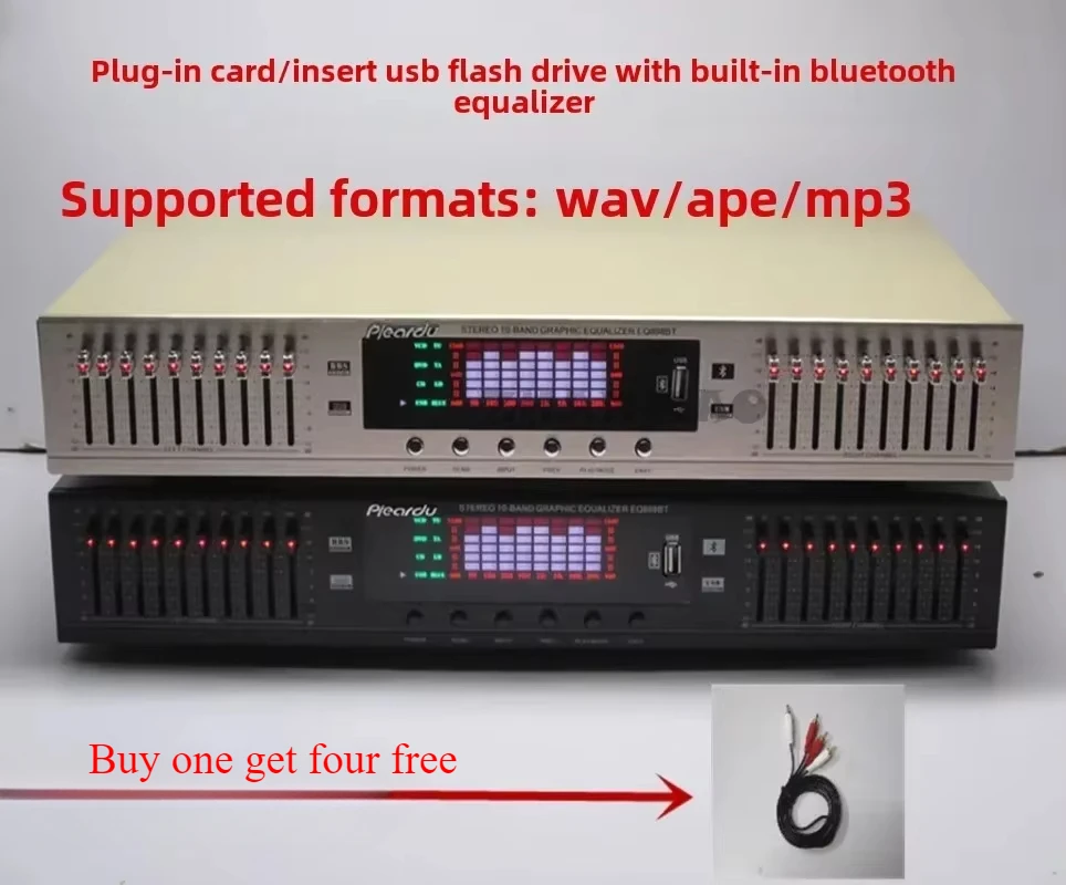 20 Segment USB Flash Drive with Built-in Bluetooth Stereo, High Medium and Low Frequency Adjustment HiFi Fever Home EQ Equalizer
20 Segment USB Flash Drive with Built-in Bluetooth Stereo, High Medium and Low Frequency Adjustment HiFi Fever Home EQ Equalizer