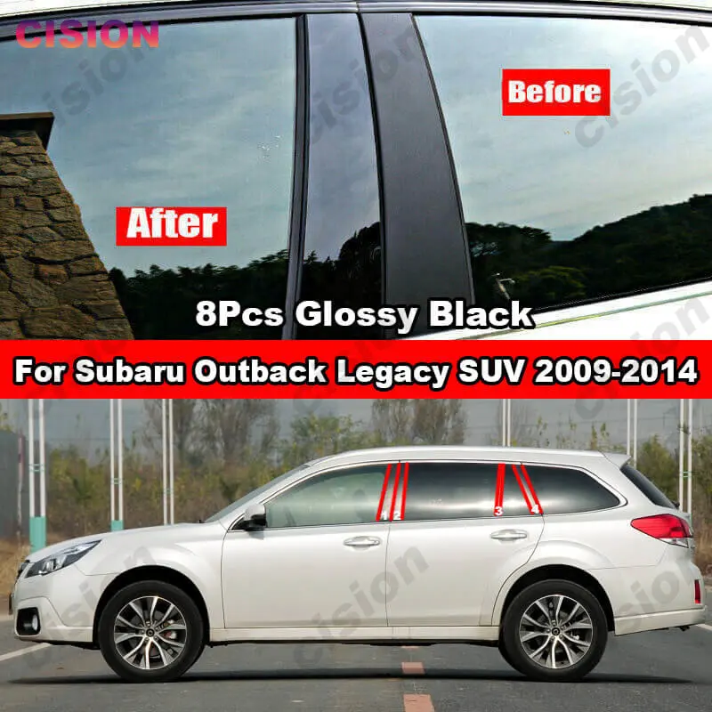 Глянцевый черный зеркальный эффект дверь окно центральная колонка B C столб Обложка столб отделка Поликарбонат материал для Subaru Outback Legacy SUV 09-14
Глянцевый черный зеркальный эффект дверь окно центральная колонка B C столб Обложка столб отделка Поликарбонат материал для Subaru Outback Legacy SUV 09-14