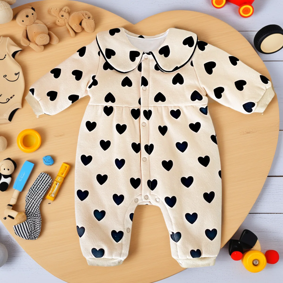Winter Long Sleeve Baby Girls Ropmers Infants Clothing Heart Cute Clothes
Winter Long Sleeve Baby Girls Ropmers Infants Clothing Heart Cute Clothes