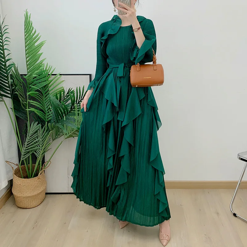 Miyake Pleated Factory Outlet Women's Casual Style Irregular Dress Loose Plus Size Belt Fashion Personality Pleated Dress
Miyake Pleated Factory Outlet Women's Casual Style Irregular Dress Loose Plus Size Belt Fashion Personality Pleated Dress