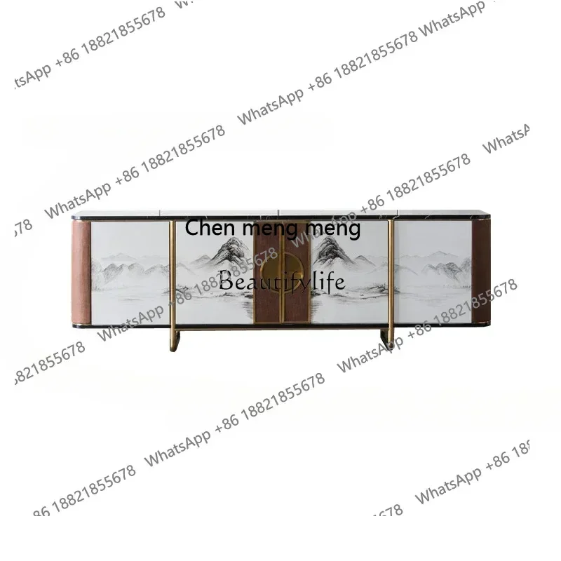 New style New Chinese light luxury stainless steel rock panel TV cabinet post-modern simple living room ss 8617
New style New Chinese light luxury stainless steel rock panel TV cabinet post-modern simple living room ss 8617