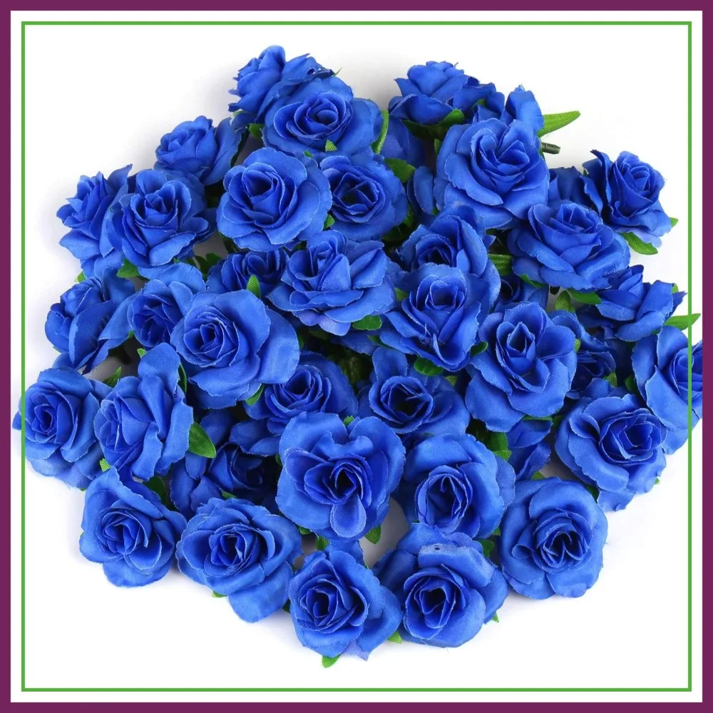 50pcs Royal Blue Artificial Roses, 1.6" Small Silk Flowers for Wedding Centerpieces Party Decor
50pcs Royal Blue Artificial Roses, 1.6" Small Silk Flowers for Wedding Centerpieces Party Decor