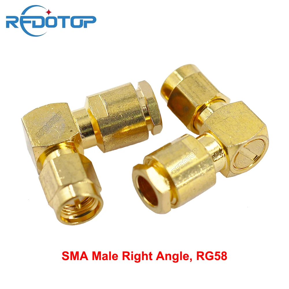10PCS/lot SMA Male Plug 90° Connector Mount RG58 Coaxial Cable Gold Plated 90Degre SMA-JW 50-3 RF Coaxial Connector High Quality
10PCS/lot SMA Male Plug 90° Connector Mount RG58 Coaxial Cable Gold Plated 90Degre SMA-JW 50-3 RF Coaxial Connector High Quality