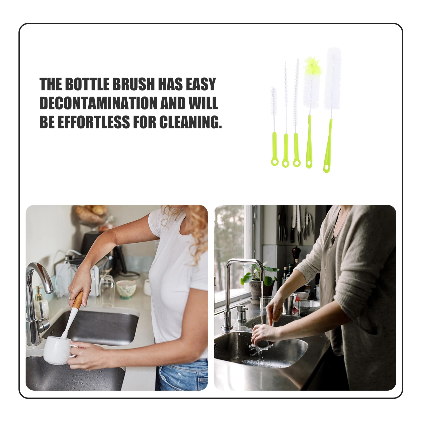 5 Pcs Cleaning Brush Water Bottle Scrubber Baby Bottles Pp Brushes for Long Handle Cleaner
5 Pcs Cleaning Brush Water Bottle Scrubber Baby Bottles Pp Brushes for Long Handle Cleaner