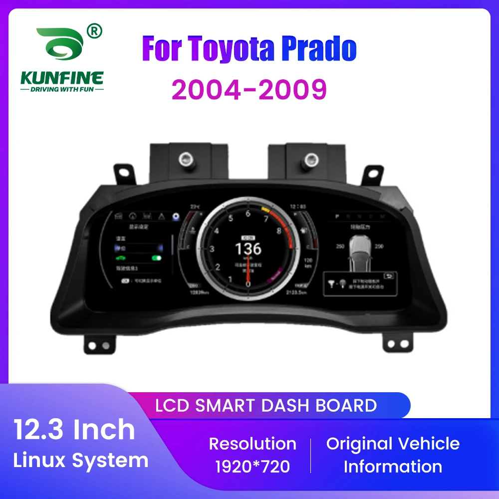 12.3" LCD Car Digital Dashboard Cluster For Toyota Prado 2004-2009 Virtual Instrument Panel Speedometer Cockpit Meter Upgrade
12.3" LCD Car Digital Dashboard Cluster For Toyota Prado 2004-2009 Virtual Instrument Panel Speedometer Cockpit Meter Upgrade
