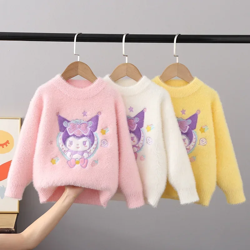 Kawaii Sanrio Kuromi Cartoon Mink Velvet Girls Sweater Cute Children Bottoming Shirt Knitted Pullover Thick Warm Christmas Gifts
Kawaii Sanrio Kuromi Cartoon Mink Velvet Girls Sweater Cute Children Bottoming Shirt Knitted Pullover Thick Warm Christmas Gifts