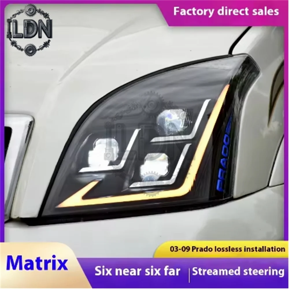 Head Lamp for TOYOTA Prado LC120 FJ120 (2003-2009) | Modified LED Headlight Assembly | Dynamic Flowing Running/Turning Lights
Head Lamp for TOYOTA Prado LC120 FJ120 (2003-2009) | Modified LED Headlight Assembly | Dynamic Flowing Running/Turning Lights
