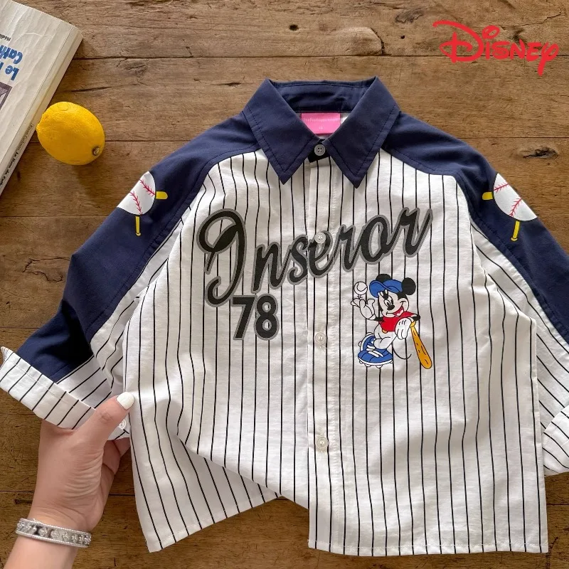 Disney Cartoon Cute Mickey Kids Long Sleeve Shirt Spring and Autumn Boys and Girls Fashion Versatile Personalized Striped Top
Disney Cartoon Cute Mickey Kids Long Sleeve Shirt Spring and Autumn Boys and Girls Fashion Versatile Personalized Striped Top