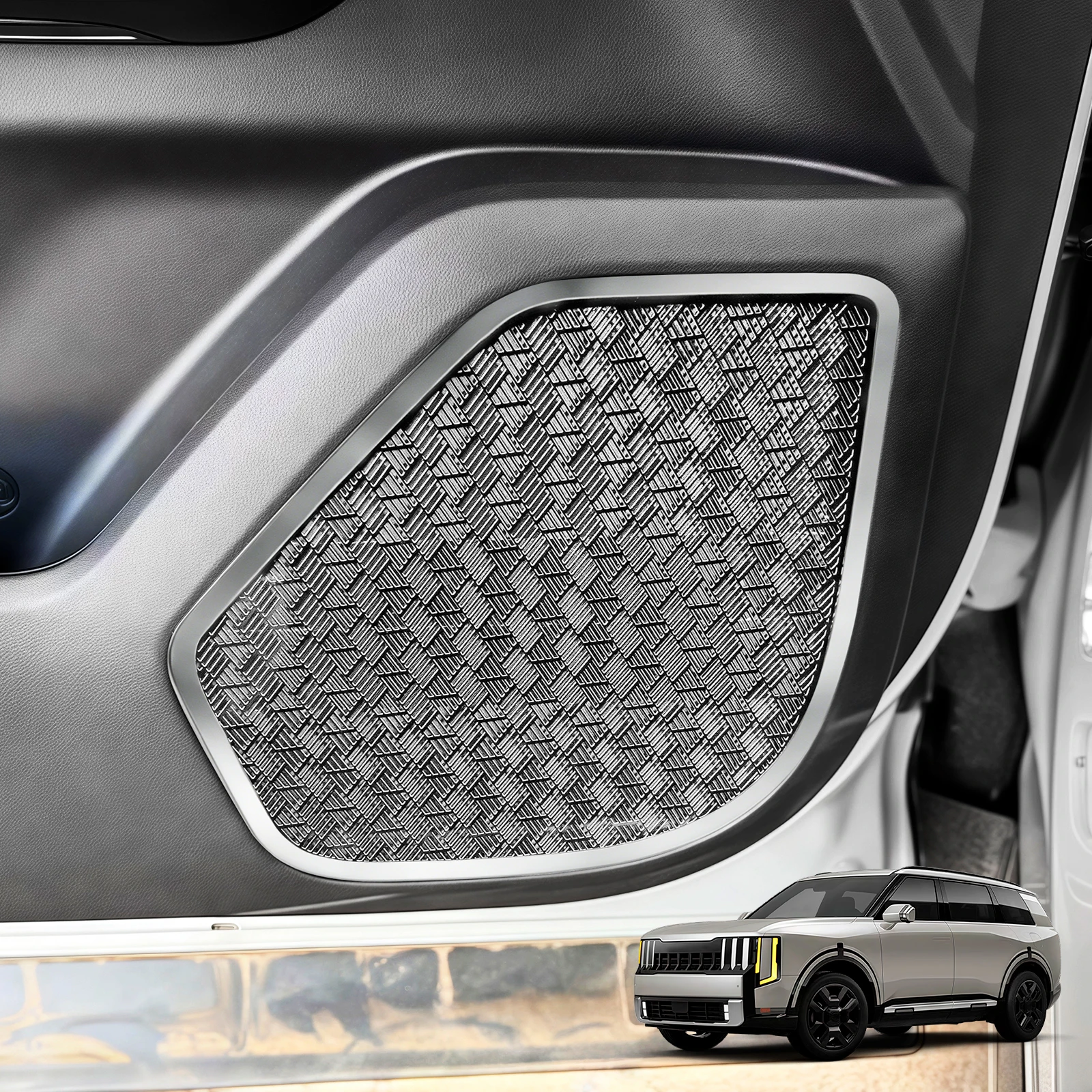 Комплект из 4 накладок на динамики из нержавеющей стали для Kia Telluride 2026-2027, антикоррозийная защита, для лево- и праворульных моделей
Комплект из 4 накладок на динамики из нержавеющей стали для Kia Telluride 2026-2027, антикоррозийная защита, для лево- и праворульных моделей