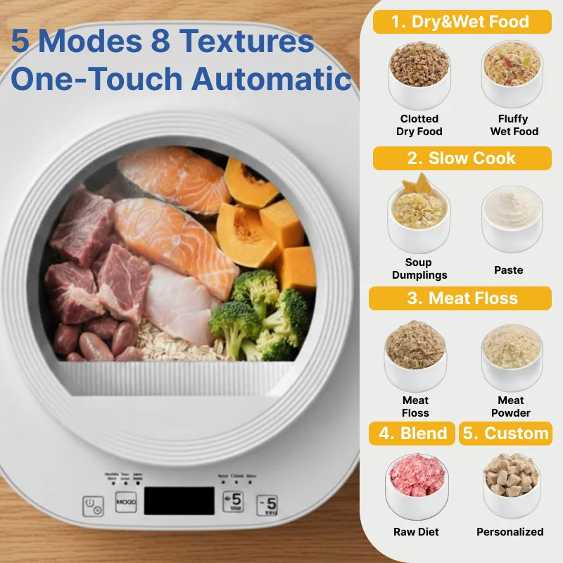 Automatic Pet Food Preparation Machine - Smart Pet Meal Preparation Machine, 4-Liter Large Capacity Dog and Cat Food
Automatic Pet Food Preparation Machine - Smart Pet Meal Preparation Machine, 4-Liter Large Capacity Dog and Cat Food