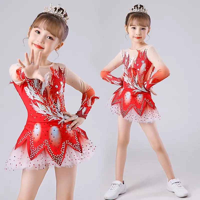Artistic gymnastics costume, women's art exam professional customized training costume, competition cheerleading costume, perfor
Artistic gymnastics costume, women's art exam professional customized training costume, competition cheerleading costume, perfor