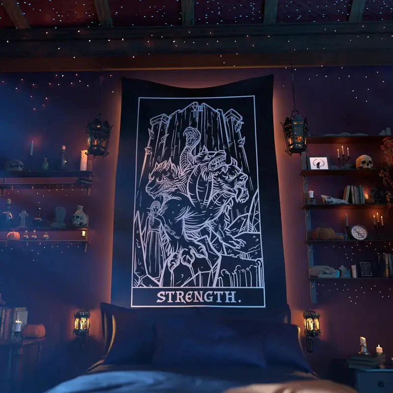 VIKAMA Tarot Strength Tapestry Gothic Occult Wall Hanging Aesthetic Background Cloth for Bedroom Dorm Home Decor
VIKAMA Tarot Strength Tapestry Gothic Occult Wall Hanging Aesthetic Background Cloth for Bedroom Dorm Home Decor
