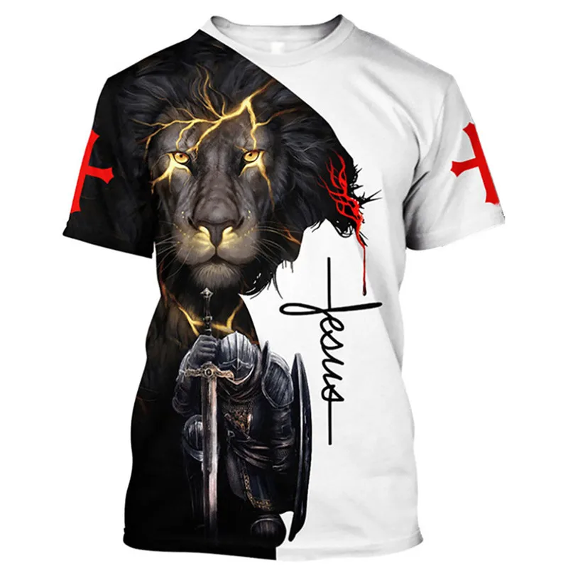 2022 Summer God Religion Christ Jesus With Lion t-shirts 3D All Over Printed T Shirts Tee Tops shirts Unisex Tshirt
2022 Summer God Religion Christ Jesus With Lion t-shirts 3D All Over Printed T Shirts Tee Tops shirts Unisex Tshirt