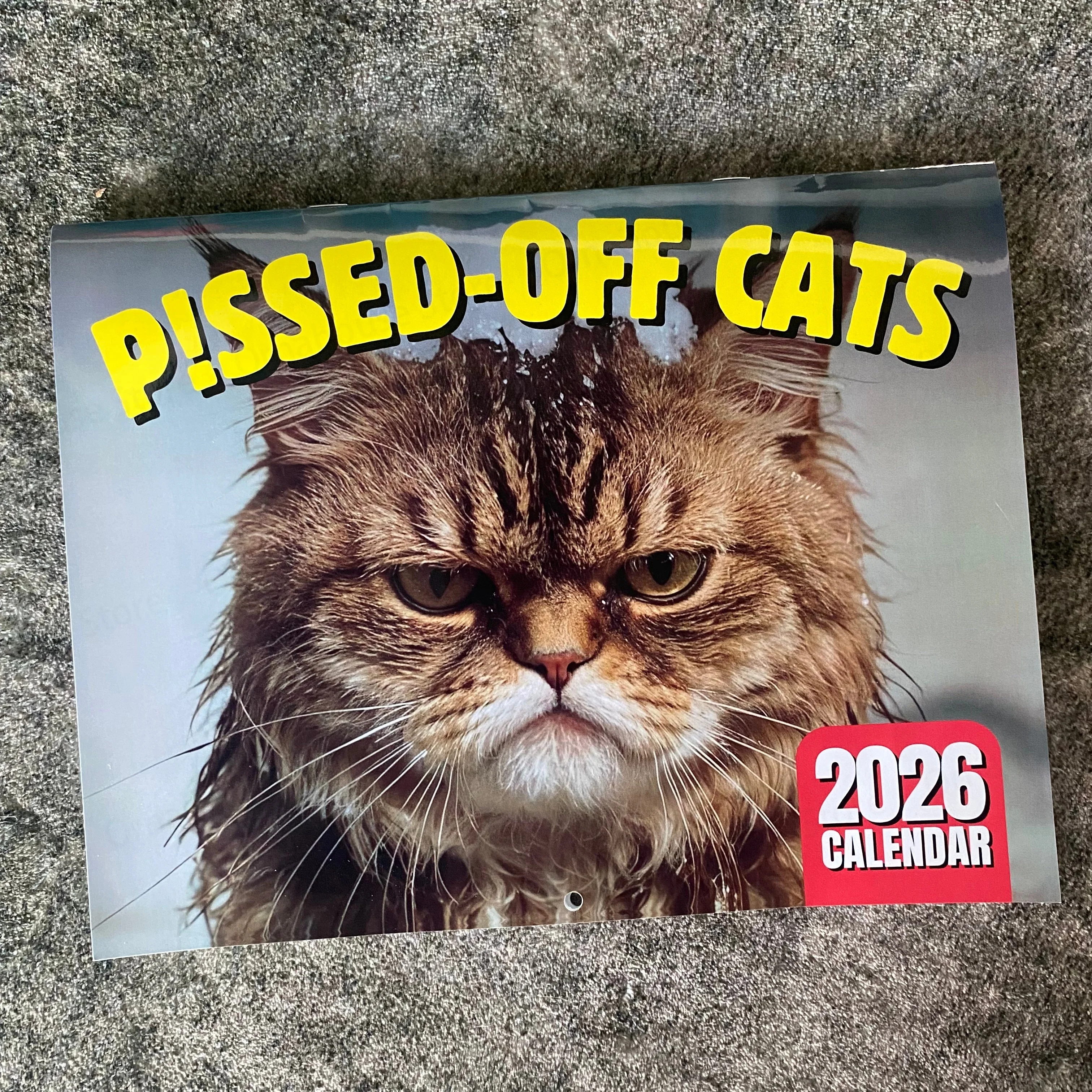 Календарь Angry Cat на 2026 год, креативный персонализированный календарь с котом, новый дизайн, новогодний подарок для друзей, Рождества 
Календарь Angry Cat на 2026 год, креативный персонализированный календарь с котом, новый дизайн, новогодний подарок для друзей, Рождества