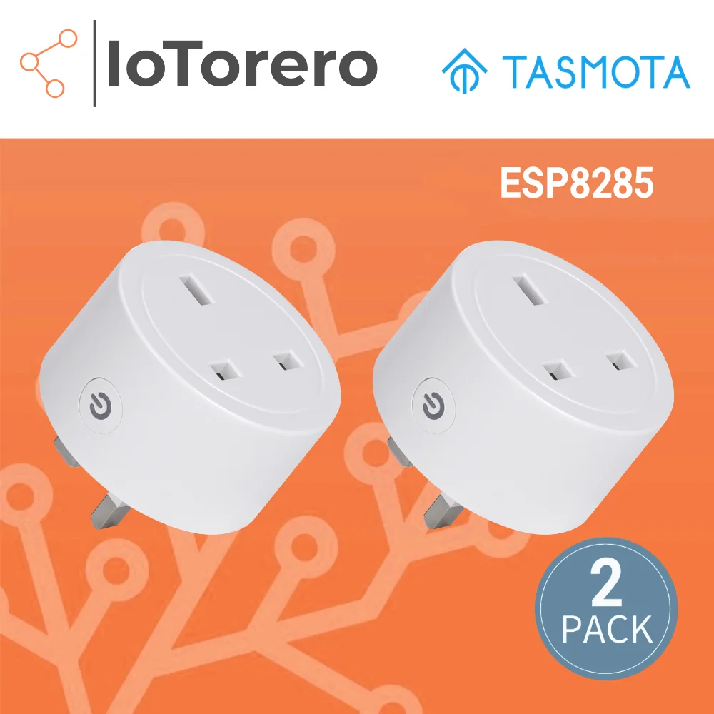 IoTorero 2 упаковки Tasmota MQTT ESP8285, британская вилка, мониторинг потребления, 13 А, работает с домашним помощником
IoTorero 2 упаковки Tasmota MQTT ESP8285, британская вилка, мониторинг потребления, 13 А, работает с домашним помощником