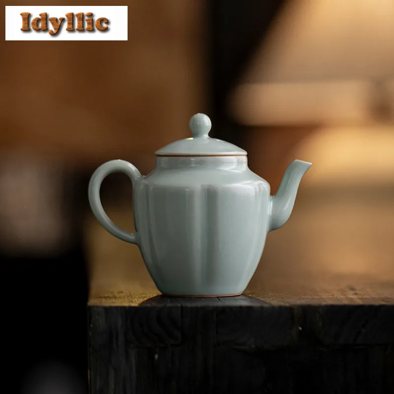 120ml Yaozhou Kiln Handmade Ceramic Teapot Boutique Tea Infuser Pot Tea Maker Kettle With Filter Teaware Accessories Decoration
120ml Yaozhou Kiln Handmade Ceramic Teapot Boutique Tea Infuser Pot Tea Maker Kettle With Filter Teaware Accessories Decoration