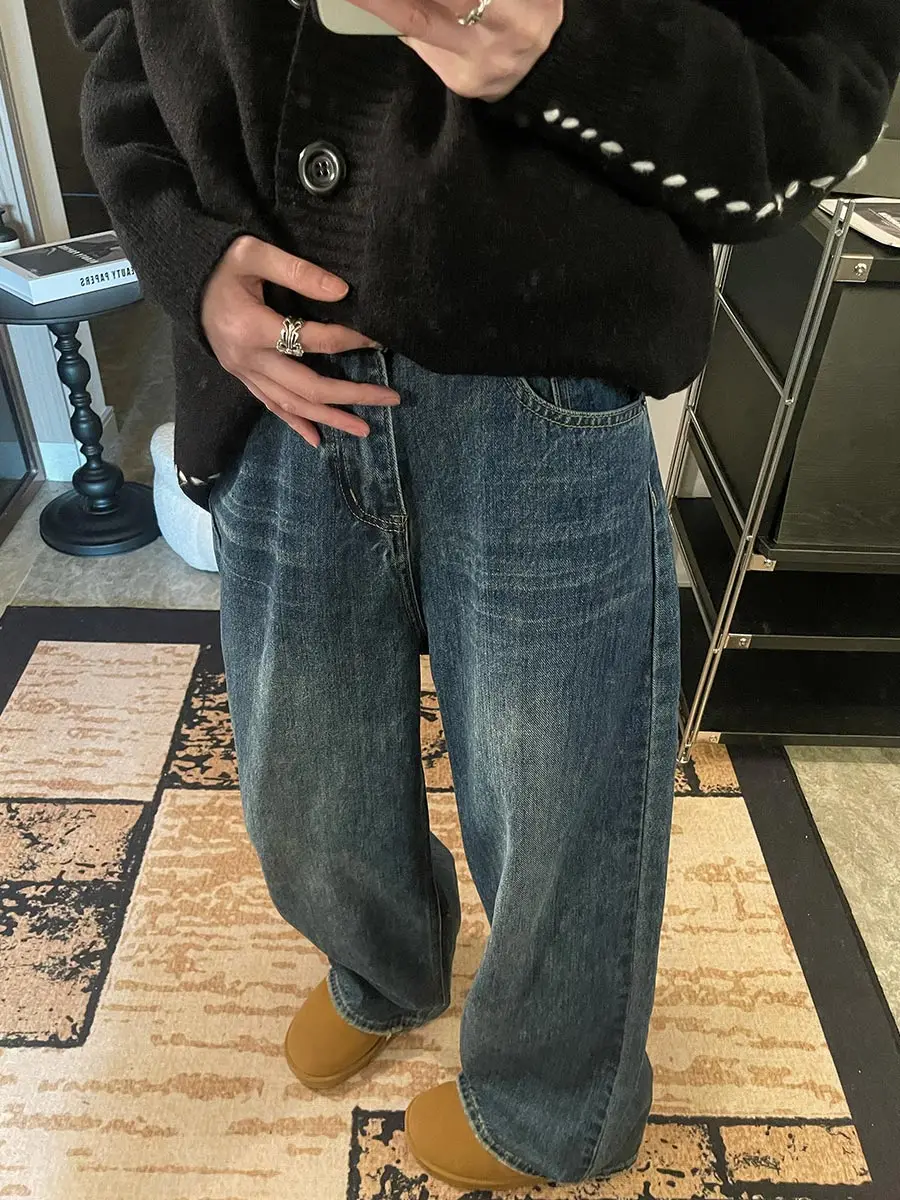 Зимние женские джинсы 2024: облегающие, широкие, прямого кроя, свободные, в пол, из хлопкового стрейч-денима, повседневные, синие
Зимние женские джинсы 2024: облегающие, широкие, прямого кроя, свободные, в пол, из хлопкового стрейч-денима, повседневные, синие