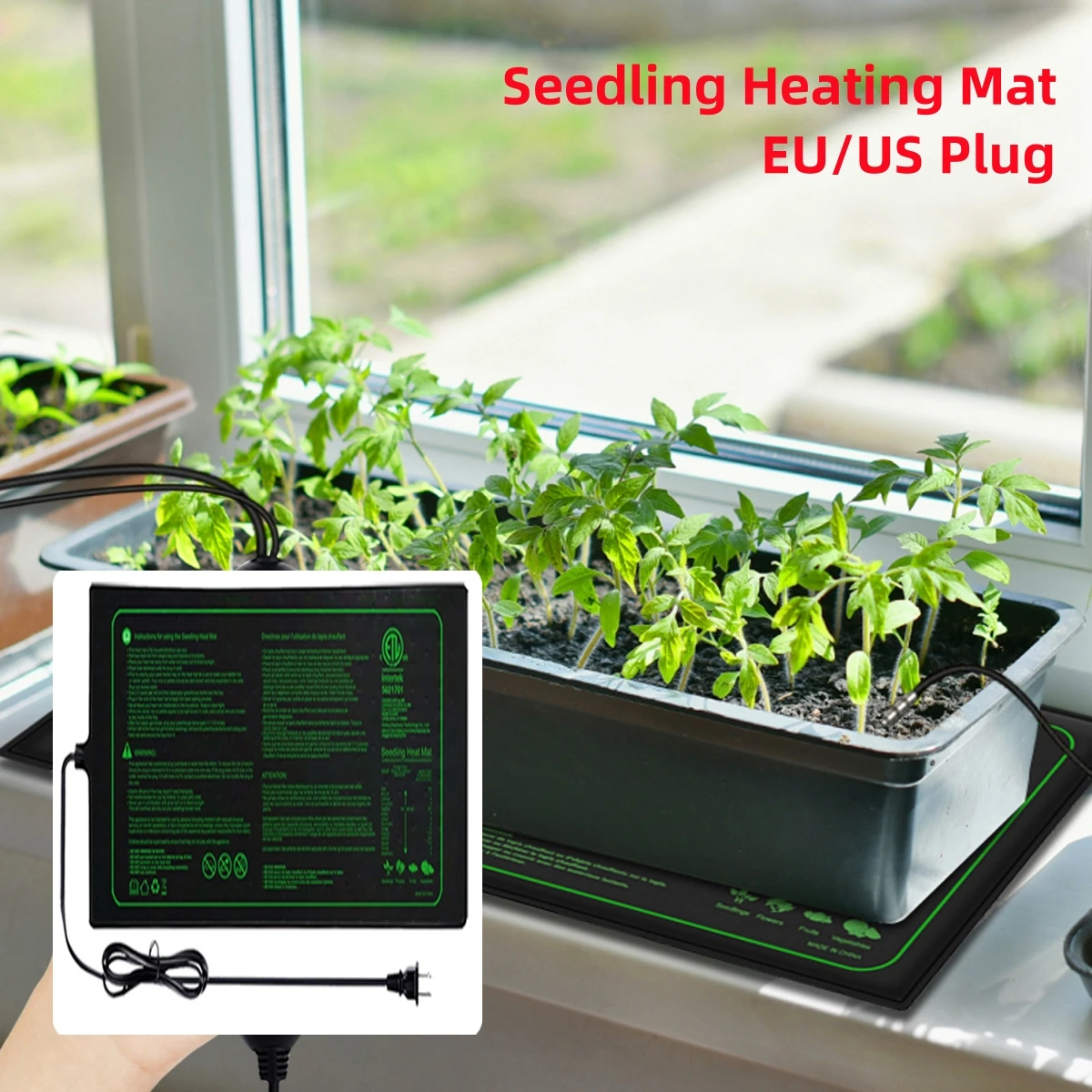 Нагревательный коврик для рассады US120V EU230V, грелка для проращивания комнатных растений, нагревательный коврик для размножения клонов, стартовый коврик для садовых растений, детский коврик
Нагревательный коврик для рассады US120V EU230V, грелка для проращивания комнатных растений, нагревательный коврик для размножения клонов, стартовый коврик для садовых растений, детский коврик
