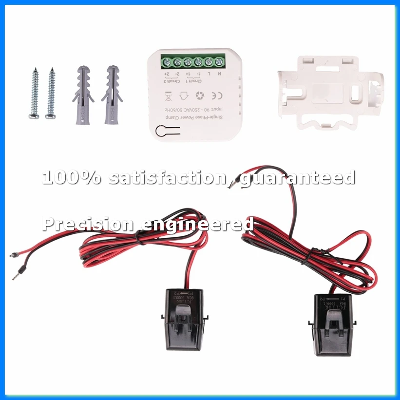 Tuya Smart WiFi Energy Meter 80A with Current Transformer Clamp KWh Power Monitor Electricity Statistics 90- 250V(2CT)-ABYS
Tuya Smart WiFi Energy Meter 80A with Current Transformer Clamp KWh Power Monitor Electricity Statistics 90- 250V(2CT)-ABYS