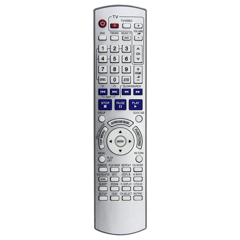 Compatible with Panasonic DVD SC-HT940 HT743 HT744 HT740 Remote Control EUR7662Y30 spare parts replacement
Compatible with Panasonic DVD SC-HT940 HT743 HT744 HT740 Remote Control EUR7662Y30 spare parts replacement