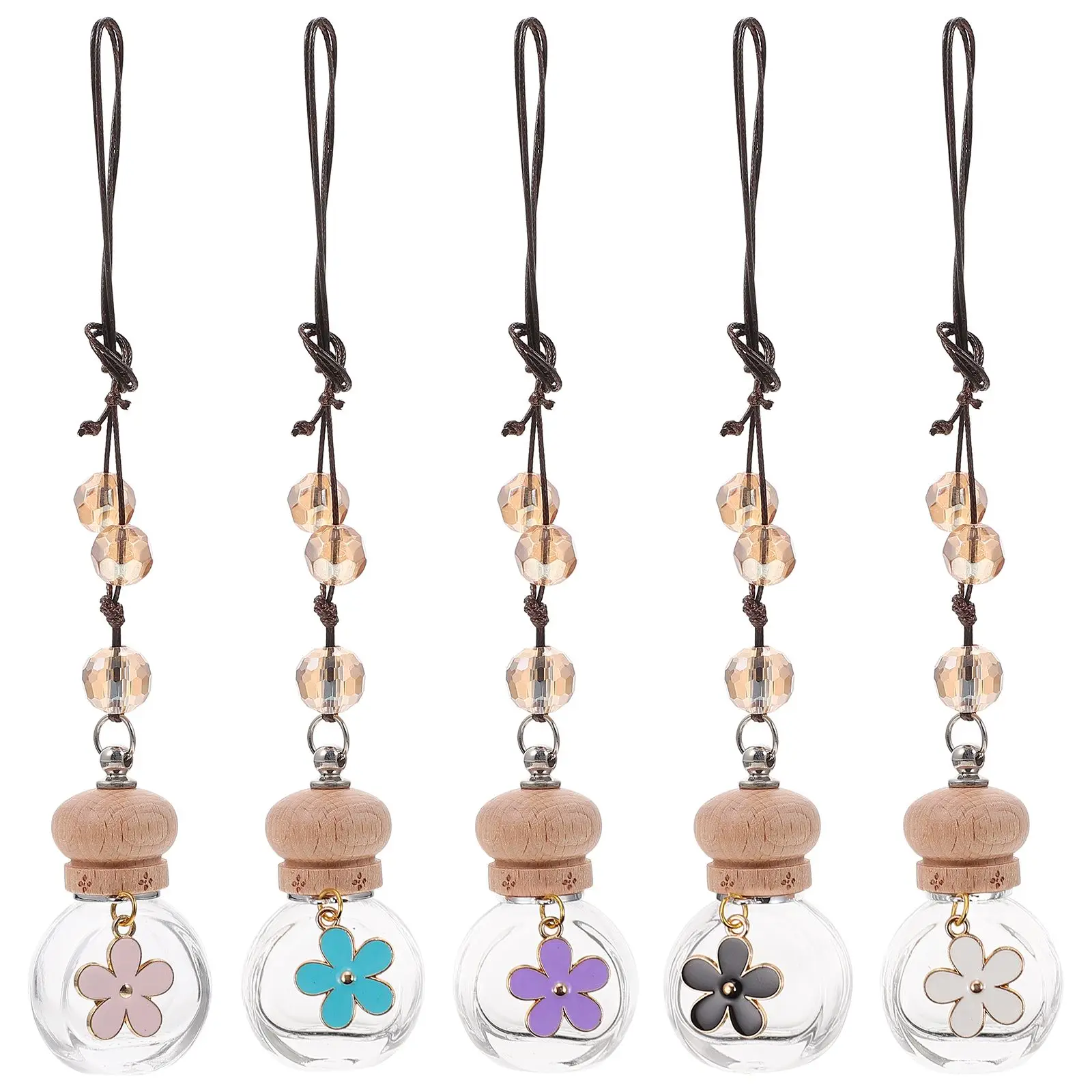 5 Pcs Glass Essential Oil Diffuser Perfume Bottle Pendant Car Air Freshener Hanging Decor Aromatherapy Accessories
5 Pcs Glass Essential Oil Diffuser Perfume Bottle Pendant Car Air Freshener Hanging Decor Aromatherapy Accessories