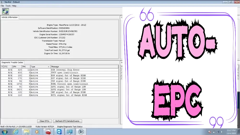 AutoEPC Navkal 2018 DELETE D-P-F MAXXFORCE 13 EPA 10 + Flash + восстановление заводской настройки ECM +keygen 
AutoEPC Navkal 2018 DELETE D-P-F MAXXFORCE 13 EPA 10 + Flash + восстановление заводской настройки ECM +keygen