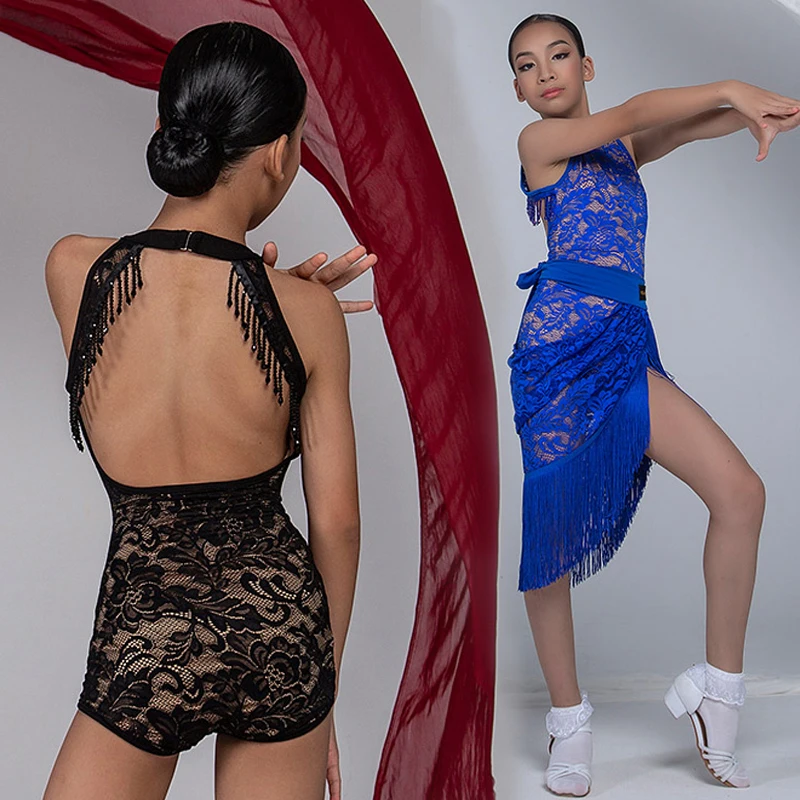 Kids Latin Dance Costume Black Lace Fringe Leotard Tassel Skirt Girls Latin Performance Clothes Rumba Samba Dance Dress DNV16547
Kids Latin Dance Costume Black Lace Fringe Leotard Tassel Skirt Girls Latin Performance Clothes Rumba Samba Dance Dress DNV16547
