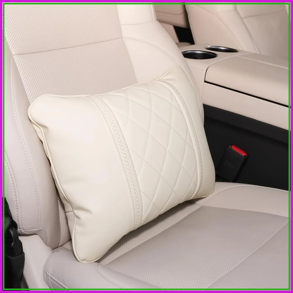 Premium Napa Leather Car Seat Cushion for Lumbar Support, Beige
Premium Napa Leather Car Seat Cushion for Lumbar Support, Beige