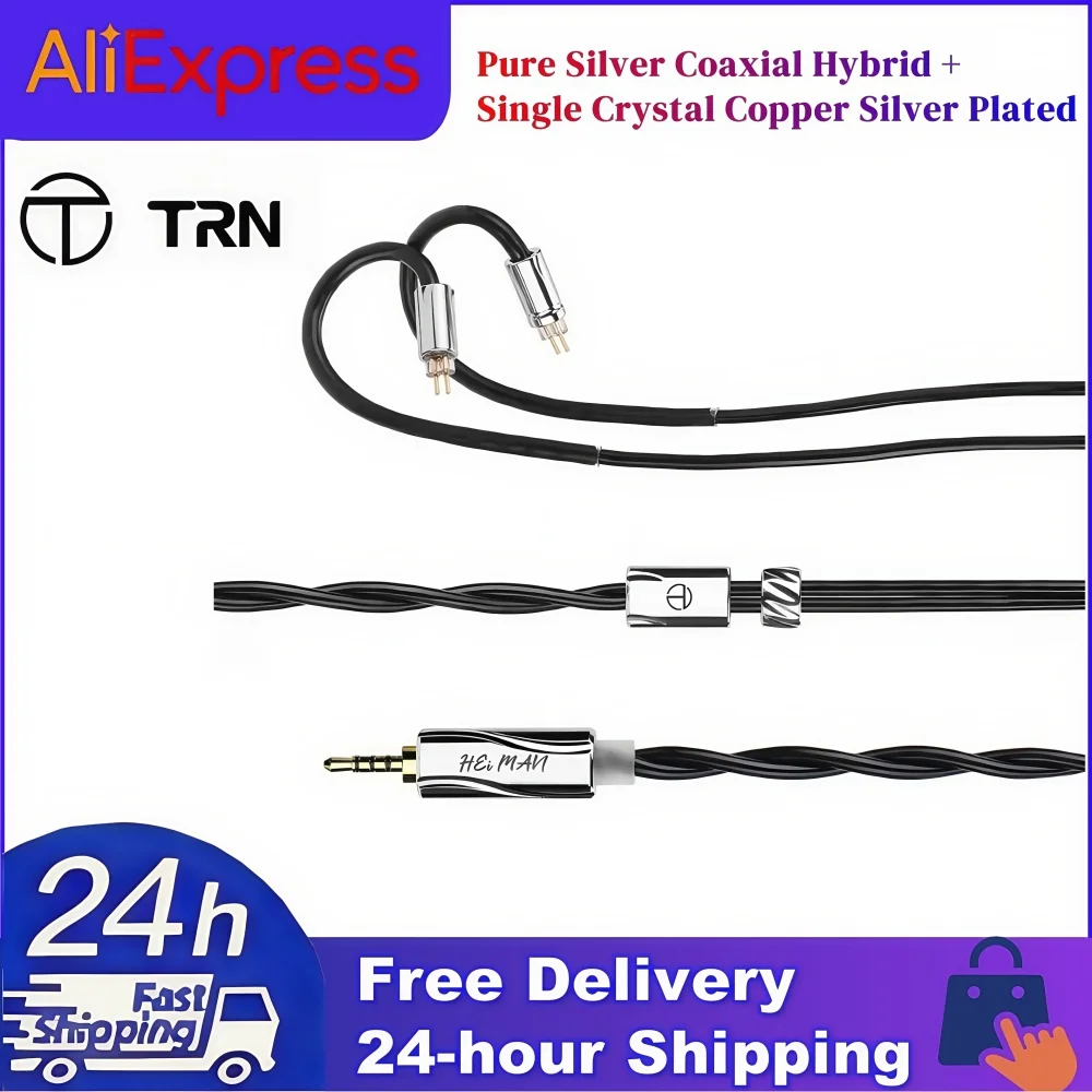 TRN Heiman Pure Silver Коаксиальный гибридный + монокристаллический медный посеребренный HIFI-наушники 0,78 мм 2-контактный 3,5/2,5/4,4 Кабель для обновления
TRN Heiman Pure Silver Коаксиальный гибридный + монокристаллический медный посеребренный HIFI-наушники 0,78 мм 2-контактный 3,5/2,5/4,4 Кабель для обновления