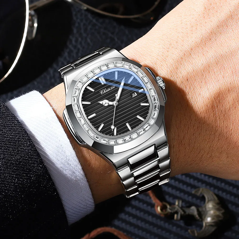 CHENXI Men's Watches Luxury Business Men's Quartz Date Wristwatches Diamond Design Waterproof Luminous relojes para hombres
CHENXI Men's Watches Luxury Business Men's Quartz Date Wristwatches Diamond Design Waterproof Luminous relojes para hombres