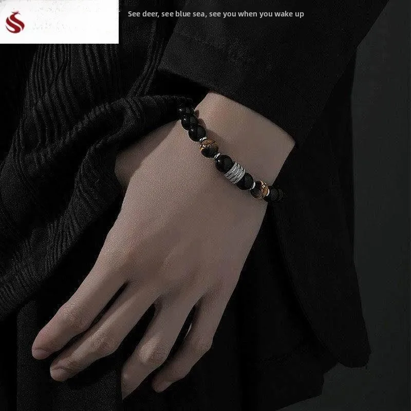 Valentine's Day Gift Black Obsidian Bracelet Practical Birthday Gift for Boyfriend Creative Festival Supplies Gifts
Valentine's Day Gift Black Obsidian Bracelet Practical Birthday Gift for Boyfriend Creative Festival Supplies Gifts