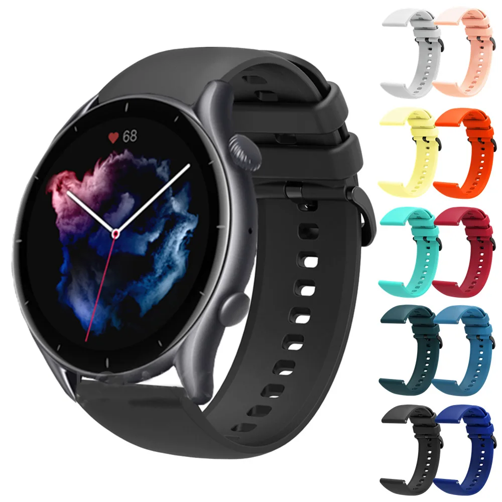 Силиконовый ремешок для смарт-часов Amazfit GTR 3 Pro, браслет для Huami Amazfit GTR 4/3/2/2e/47 мм/Stratos 3/2s
Силиконовый ремешок для смарт-часов Amazfit GTR 3 Pro, браслет для Huami Amazfit GTR 4/3/2/2e/47 мм/Stratos 3/2s