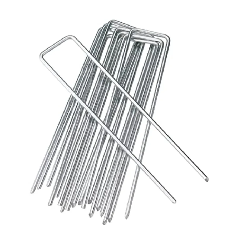 6 Inch Heavy Duty Galvanized Steel Garden Stakes Staples Securing Pegs for Securing Weed Fabric Landscape Fabric Netting Ground
6 Inch Heavy Duty Galvanized Steel Garden Stakes Staples Securing Pegs for Securing Weed Fabric Landscape Fabric Netting Ground