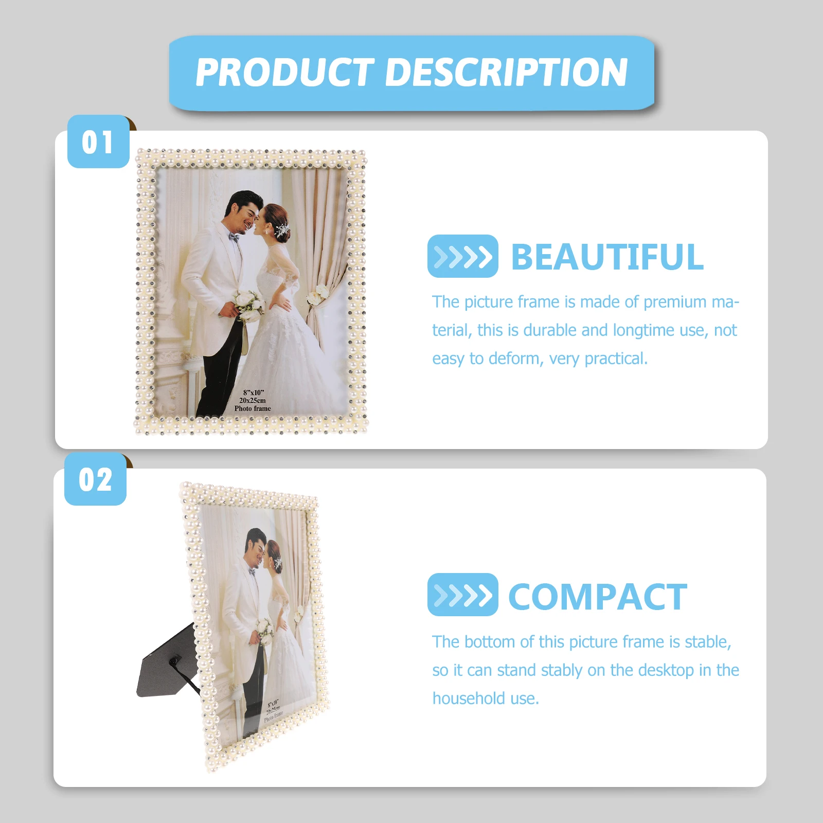 Pearl Photo Frame Home Decoration Valentines Decorative Picture Wedding Vintage Desktop
Pearl Photo Frame Home Decoration Valentines Decorative Picture Wedding Vintage Desktop