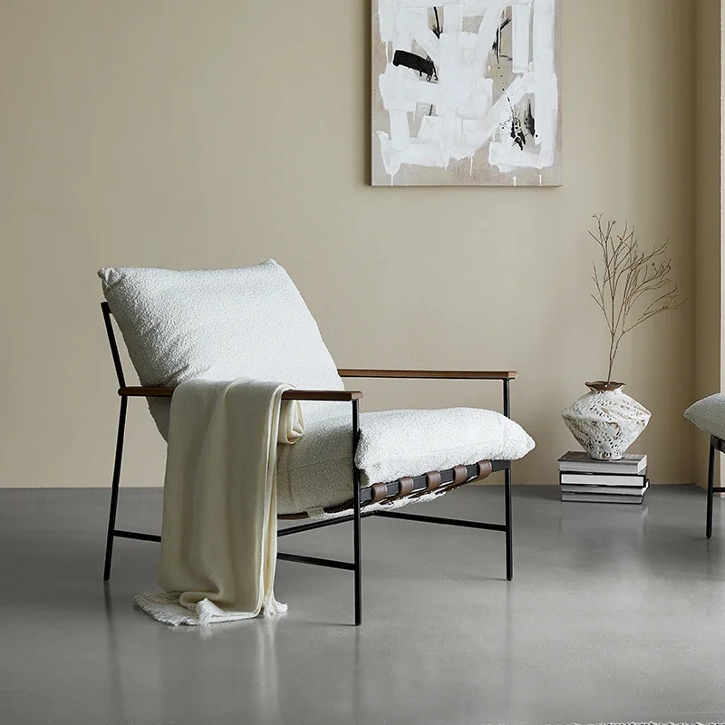 Nordic Villa Leisure Chair Designer Reclining Chair Modern Light Luxury Balcony Living Room Cream Wind Fabric Single Sofa Chair
Nordic Villa Leisure Chair Designer Reclining Chair Modern Light Luxury Balcony Living Room Cream Wind Fabric Single Sofa Chair