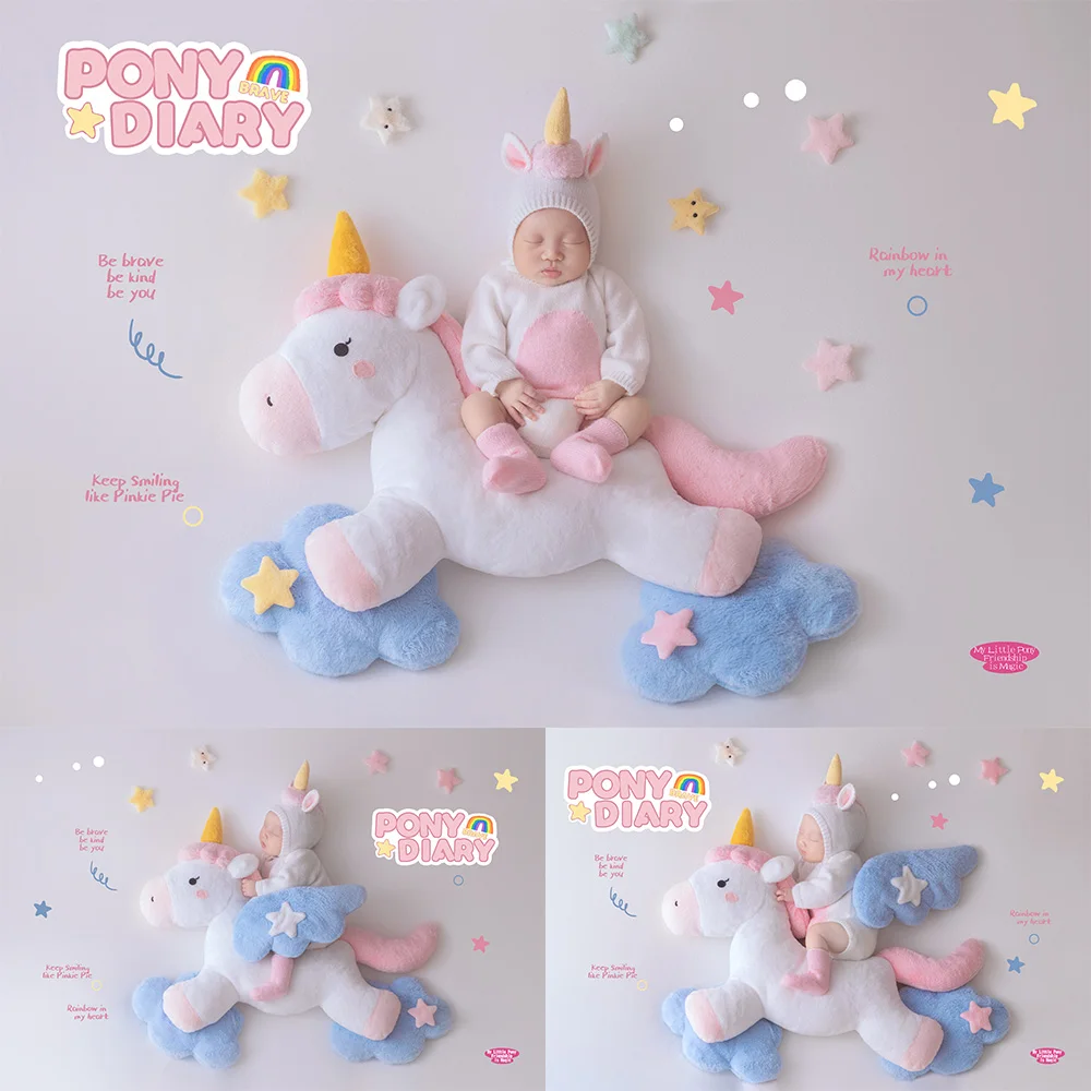 Dreamy Unicorn Theme Baby Photography Props Plush Ride-On Unicorn Doll Wing Cloud Props for Studio Newborn Milestone Photoshoots
Dreamy Unicorn Theme Baby Photography Props Plush Ride-On Unicorn Doll Wing Cloud Props for Studio Newborn Milestone Photoshoots