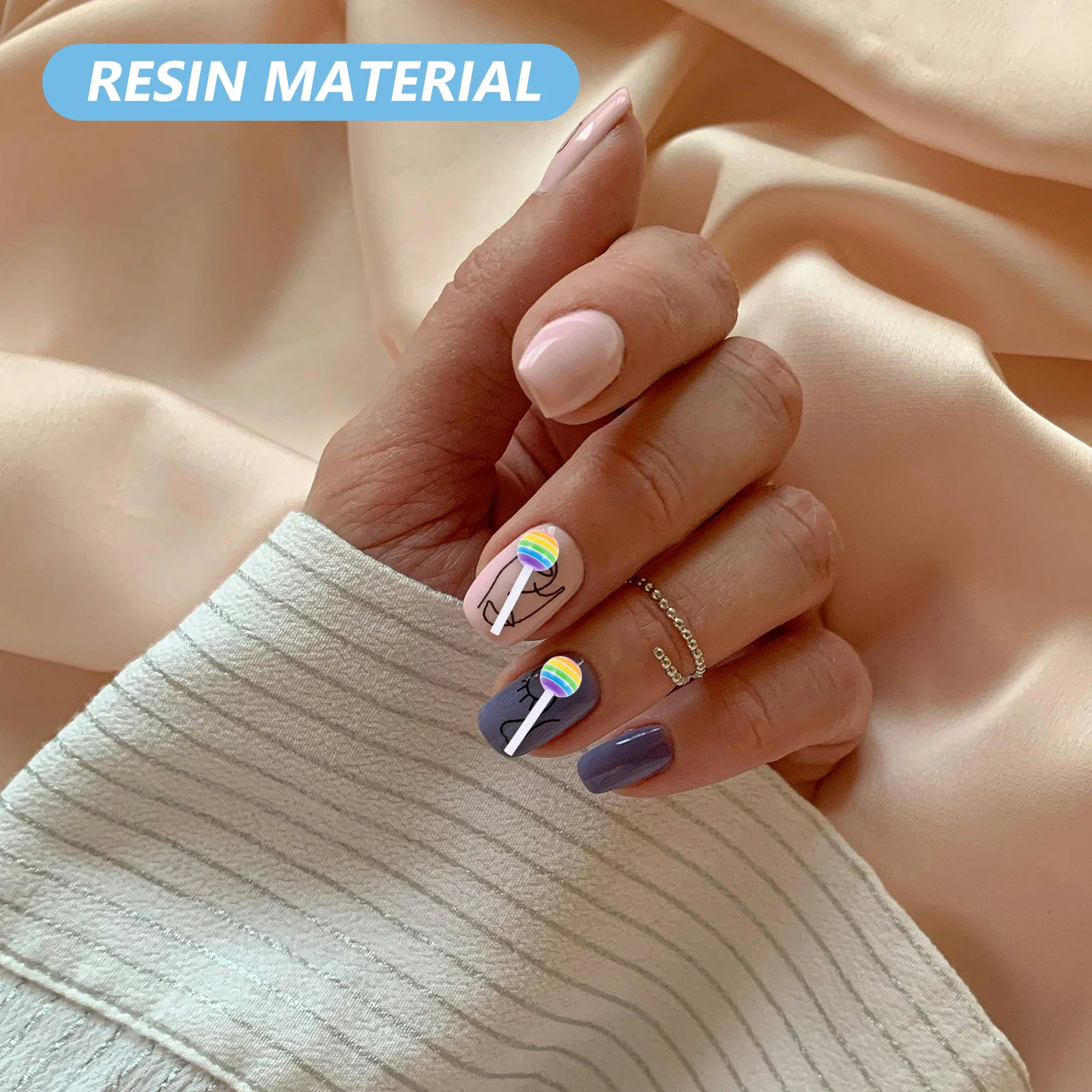 60Pcs Nail Lollipop Charms Resin Mini Candy Colorful Cute Nail Art Decoration Accessories DIY Manicure Festival Design
60Pcs Nail Lollipop Charms Resin Mini Candy Colorful Cute Nail Art Decoration Accessories DIY Manicure Festival Design